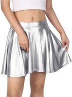 hde womens liquid metallic pleated logo