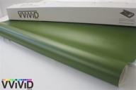 🌿 vvivid matte army green vinyl wrap 1ft x 5ft roll with air release technology - enhanced seo logo