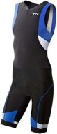 🏊 high-performance men's front zipper trisuit by tyr sport logo