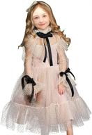 🌸 charming polka-dot tulle flower girl dress: pink long sleeves, ribbons, perfect for weddings & parties logo