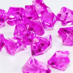 img 1 attached to 💎 Fuchsia Acrylic Ice Rocks Crystals Table Scatter, 1-Inch, Set of 50 Pieces
