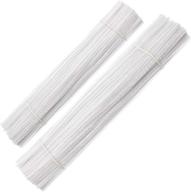 🎨 versatile diy art craft decorations: waycreat 200 white chenille stems (6mm x 12 inch) logo