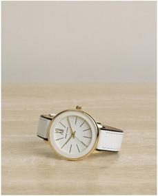 img 2 attached to ⌚️ Женские наручные часы с кожаным ремешком от Anne Klein