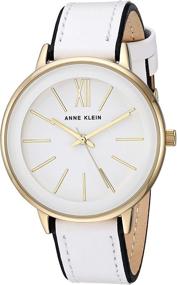 img 4 attached to ⌚️ Женские наручные часы с кожаным ремешком от Anne Klein