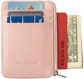 img 2 attached to Ultimate RFID Blocking Sleeves: Slim Front Pocket Leather Wallet for Unisex