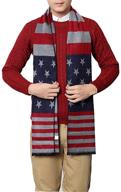 🧣 вязаный зимний шарф для мужчин - дизайн флага логотип