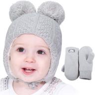 🧤 warm toddler fleece mittens – unisex winter accessories for boys' hats & caps logo