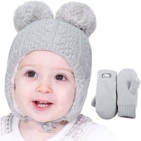 img 4 attached to 🧤 Warm Toddler Fleece Mittens – Unisex Winter Accessories for Boys' Hats & Caps