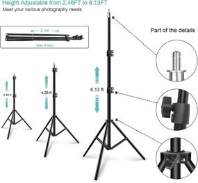 img 2 attached to 🎥 Артикул: Hagibis RGB LED Световой штык для видеосъемки | Комплект светильников для фотостудии на штативе | Регулируемый световой стенд и пульт дистанционного управления | 10 режимов цвета, 3200K-5600K