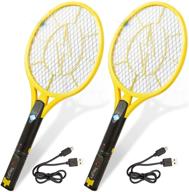 🦟 tregini large electric fly swatter 2 pack – rechargeable bug zapper tennis racket: kills insects, gnats, mosquitoes, and bugs (safe to touch mesh net & built-in flashlight) logo