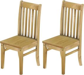 img 4 attached to 🪑 TableChamp Chair Rio Brazil, Set of 2 - Solid Pine Wood Oiled Wax Oil - Vibrant Color