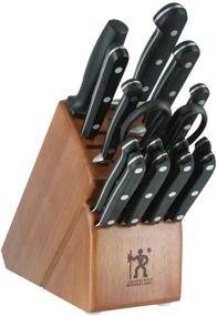 img 4 attached to 🔪 J.A. Henckels International Classic Knife Block Set - 16 Piece Black Set - Premium Quality Cutlery Collection