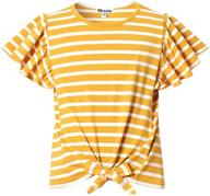 ruffle sleeve shirts t shirts yellow logo