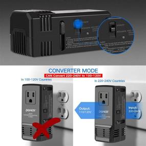 img 3 attached to 🔌 DOACE C8 2000W Travel Voltage Converter: Ultimate Power Adapter for Hair Dryer, Steam Iron, Laptop, MacBook, Camera, and Cell Phone - All in One Plug Wall Charger!