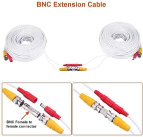 img 1 attached to 📹 WildHD 4x200ft White BNC Cable for Max 5MP HD CCTV DVR Surveillance System (4-Pack): All-in-One Siamese Video and Power Security Camera Cable Extension Wire Cord with 2 Female Connectors