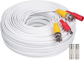 img 3 attached to 📹 WildHD 4x200ft White BNC Cable for Max 5MP HD CCTV DVR Surveillance System (4-Pack): All-in-One Siamese Video and Power Security Camera Cable Extension Wire Cord with 2 Female Connectors