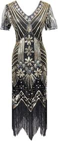 img 2 attached to 💃 Retro Glamour with Gatsby Vintage Sequin Flapper Accessories: The Perfect Finishing Touch for Women's Clothing