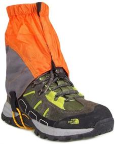 img 1 attached to 🥾 NUOLUX Orange Outdoor Waterproof Ankle Walking Gaiters for Hiking