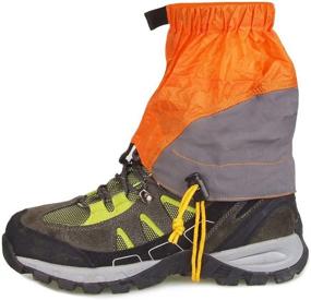 img 3 attached to 🥾 NUOLUX Orange Outdoor Waterproof Ankle Walking Gaiters for Hiking