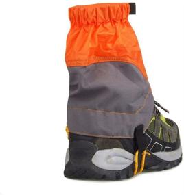 img 2 attached to 🥾 NUOLUX Orange Outdoor Waterproof Ankle Walking Gaiters for Hiking