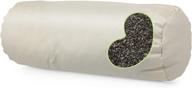 🌾 organic buckwheat neck roll pillow - made in usa - 6"x16" - organic cotton zippered shell logo