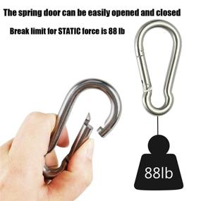 img 2 attached to 🗝️ Ultimate Set of 15 Stainless Steel Travel Carabiners - Versatile and Durable for All Your On-The-Go Adventures