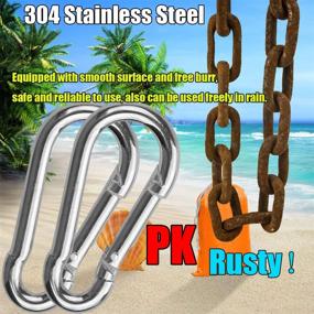 img 1 attached to 🗝️ Ultimate Set of 15 Stainless Steel Travel Carabiners - Versatile and Durable for All Your On-The-Go Adventures