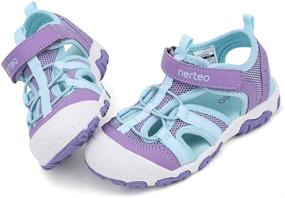 img 4 attached to Summer Hiking Sandals for Little Boys: Nerteo Shoes Collection