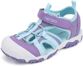 img 2 attached to Summer Hiking Sandals for Little Boys: Nerteo Shoes Collection