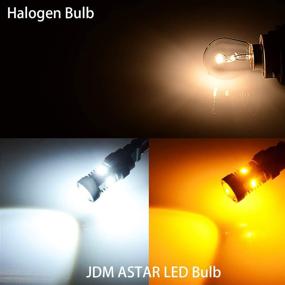 img 3 attached to 🚦 JDM ASTAR 3030 Чипсет переключаемые светодиодные лампы: ультра яркие белые/желтые 3157 3155 3457 4157 с проектором для поворотных сигнальных огней