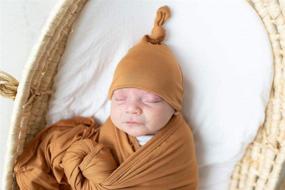 img 1 attached to 👶 Stroller Society Swaddle Blanket and Hat Set in Multiple Colors - Receiving Blanket - Large 47x47 Baby Swaddle Blanket for Girls and Boys - Newborn Swaddle Blanket in Camel