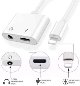 img 3 attached to 2-пакет адаптеров DESOFICON Lightning на 3.5 мм разъем для наушников для iPhone - Apple MFi Certified, 2-в-1 зарядное устройство и адаптер-разветвитель Aux Audio для iPhone 7, 7 Plus, 8, 8 Plus, 12, 12 Pro, 11, X, XR, XS - поддерживает систему iOS 14.