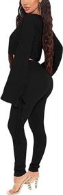 img 1 attached to Women，Long Drawstring Tracksuit Sportswear Loungewear Sports & Fitness