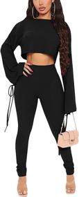 img 2 attached to Women，Long Drawstring Tracksuit Sportswear Loungewear Sports & Fitness