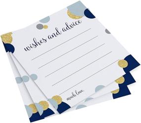 img 1 attached to ✨ Navy and Gold Advice Cards Pack of 25: Perfect for Baby Showers, Bridal Showers, Graduation, and Retirement Parties - Twinkle Little Star Theme (4x4 Size) by Paper Clever Party
