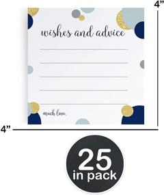img 2 attached to ✨ Navy and Gold Advice Cards Pack of 25: Perfect for Baby Showers, Bridal Showers, Graduation, and Retirement Parties - Twinkle Little Star Theme (4x4 Size) by Paper Clever Party