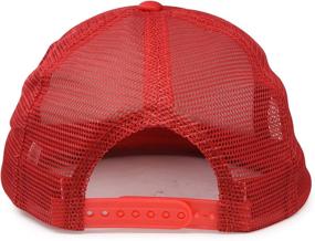 img 2 attached to Stylish Two Toned Snapback: DALIX Flat Billed Trucker Hat with Adjustable Mesh Back - Available in S, M, L