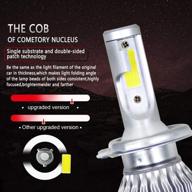 🚗 tutti racing 9007 hb5 12v 70w led cob super white 7600lm 6000k high low dual beam headlight lamps replacement bulbs logo