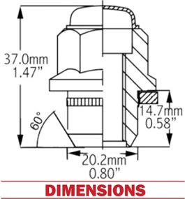 img 3 attached to 🔩 20 Хромированных гаек 12x1.25 с шайбами для Nissan & Infiniti - Pathfinder & Maxima