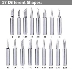 img 3 attached to 🔧 17Pcs 900M Soldering Iron Tips Kit for Hakko, Radio Shack, TENMA, ATTEN, Quick, Aoyue, Yihua Solder Station - Yakamoz Solder Welding Replacement Tip Set