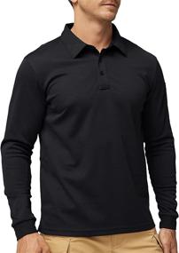 img 4 attached to 👕 MIER Men's Outdoor Performance Tactical Polo Shirts: Long and Short Sleeve, Moisture-Wicking Excellence