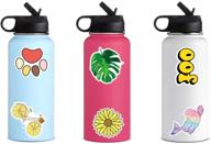 🚰 water bottle stickers: cute, waterproof & trendy for teens! ideal for laptop, phone, skateboard, guitar, helmet, luggage. extra durable 100% vinyl stickers. logo