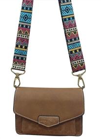 img 1 attached to Wide Shoulder Strap Personalized Print Adjustable Replacement Belt Crossbody Canvas Bag Handbag Unisex(Multicolor)