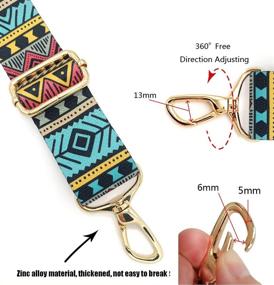 img 3 attached to Wide Shoulder Strap Personalized Print Adjustable Replacement Belt Crossbody Canvas Bag Handbag Unisex(Multicolor)