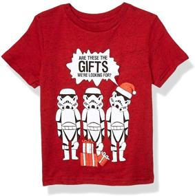 img 2 attached to STAR WARS Boys' Little Looking for Gifts T-shirt: Find the Perfect Present!