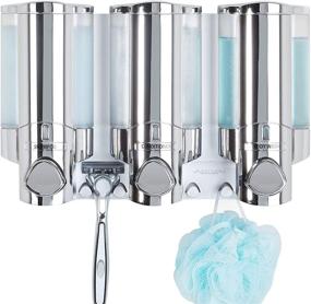 img 2 attached to 🚿 Enhance Your Bathroom Organization with Better Living Products 76345 AVIVA Three Chamber Dispenser, Chrome