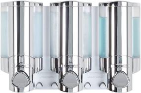 img 4 attached to 🚿 Enhance Your Bathroom Organization with Better Living Products 76345 AVIVA Three Chamber Dispenser, Chrome