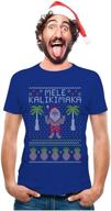 🏼 tstars melekalikimaka ugly christmas sweater for men: hawaiian long sleeve sweatshirt logo