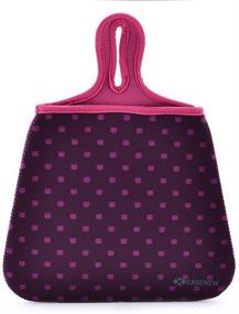 img 4 attached to Case New Lightweight Neoprene Auto Trash Bag Sleeve Pouch - Purple Cats: Efficient Car Garbage Holder & Organizer