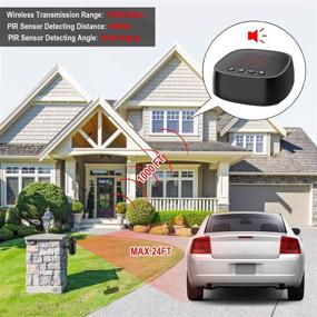 img 3 attached to 🚨 1000FT Long Range Wireless Driveway Alarm with 36 Melodies – Weather Resistant Outdoor Motion Detector for Home Security